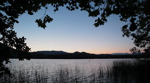 Sunset in a lake Stock Footage 55141156