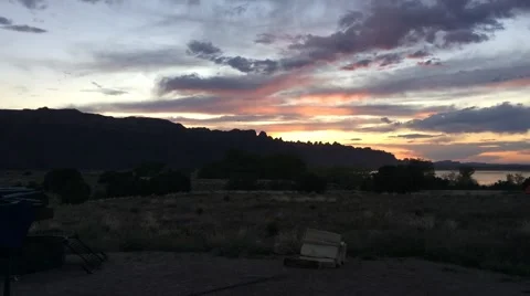 Sunset Lake Video stock 65059820