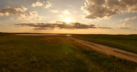 Sunset on the lake Stock-Footage 67580598