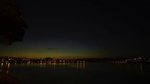 Sunset on the lake Video stock 69130758