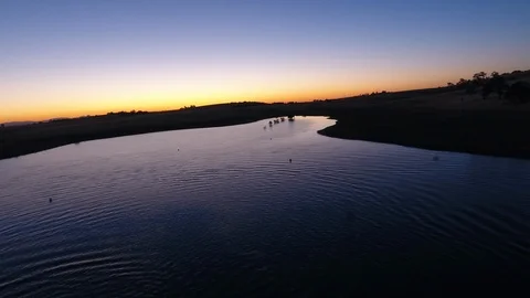 Sunset at the lake Stock Footage 86956932