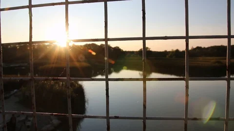 Sunset on the lake Stock Footage 88336181