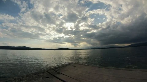 Sunset lake Stock Footage 89846909