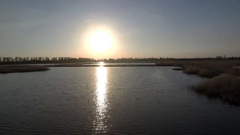 Sunset on the lake. Stock Footage 92378637