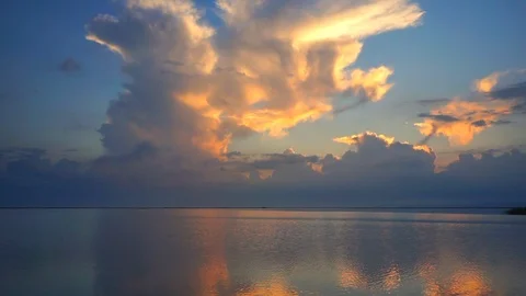 Sunset lake Stock Footage 94258988