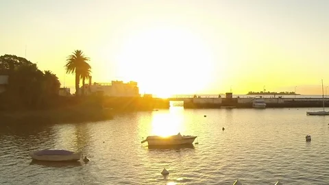 Sunset lake Stock Footage 100664875