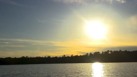 Sunset from the Lake Stock Footage 115261741