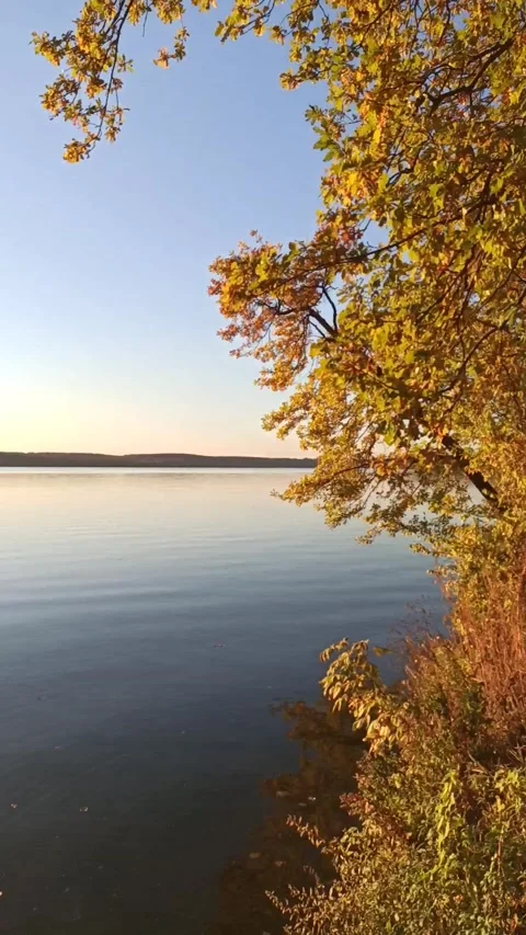 Sunset on the lake Stock Footage 162685186