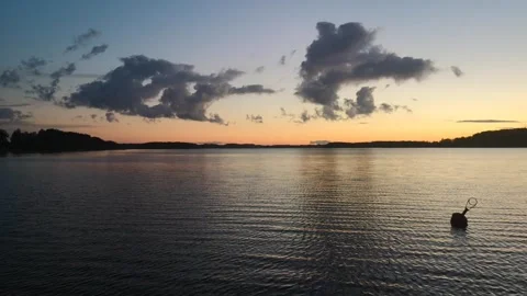 Sunset by the lake Stock Footage 167035821