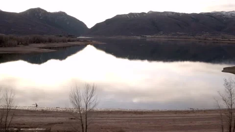 Sunset at lake Stock Footage 204864310