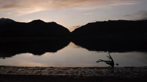 Sunset at lake Stock Footage 204864469