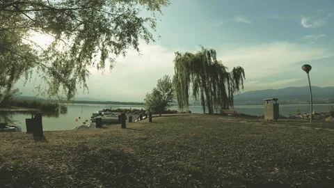 Sunset on the lake Stock Footage 229568727