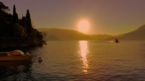 Sunset on the lake Video stock 261176450