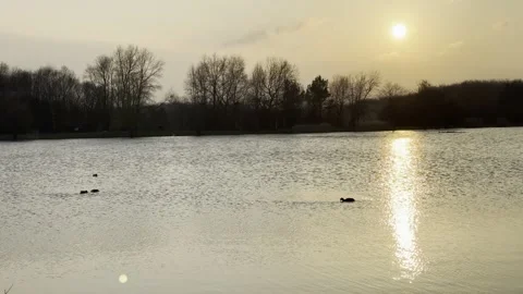 Sunset Lake Stock Footage 269005894