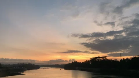 Sunset lake Stock Footage 273709331