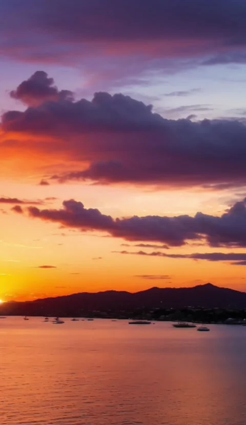 Sunset at lake Stock Footage 280545296