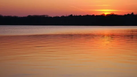 Sunset at a lake Stock Footage 304706341