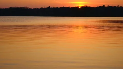 Sunset a lake Stock Footage 304706354