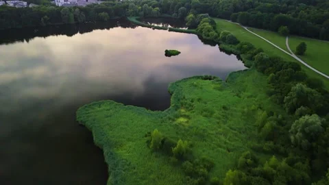 SUNSET LAKE Stock Footage 313429511