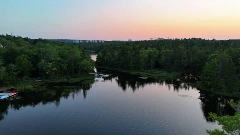 Sunset Lake Stock Footage 343401394