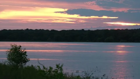 Sunset at Lake Grapevine Stock Footage 160544531