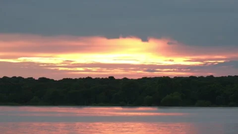 Sunset at Lake Grapevine Stock Footage 160544571