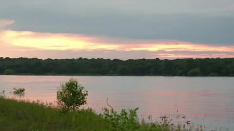 Sunset at Lake Grapevine Stock Footage 160544584