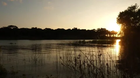 Sunset at Lake Grapevine Stock Footage 160544674