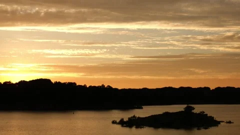 Sunset at Lake Grapevine Stock Footage 160544687