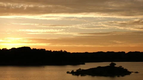 Sunset at Lake Grapevine Stock Footage 160544811