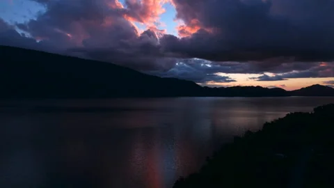 Sunset Lake Hyperlapse Stock Footage 273522144