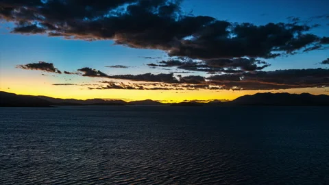 Sunset at Lake La'angcuo in Tibet Stock Footage 322913607