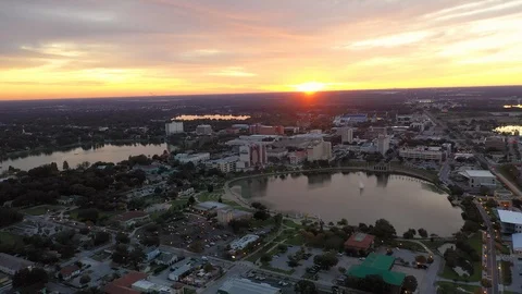 Sunset Lake Mirror Vídeos de archivo 125967345