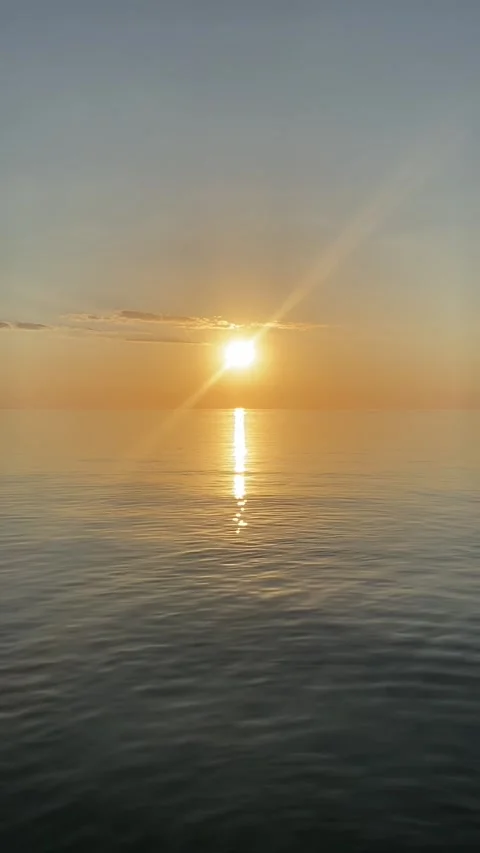 Sunset on the lake with mirror water Stock Footage 251916202