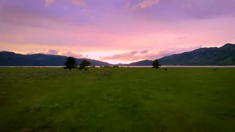 Sunset Lake In Mountains Stock Footage 150729039