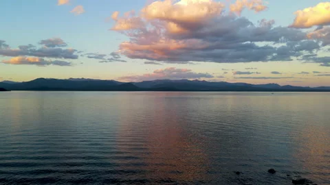 Sunset Lake Nahuel Huapi Stock Footage