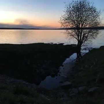 Sunset on Lake Onega Foto stock