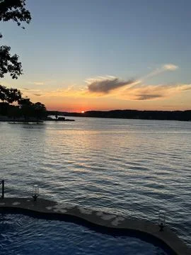 Sunset at Lake of the Ozarks Foto stock