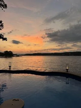 Sunset at Lake of the Ozarks Foto stock