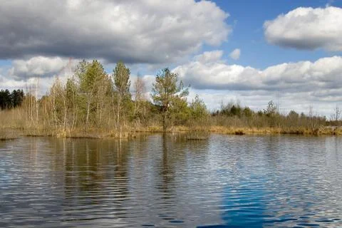Sunset at the lake Stock Photos