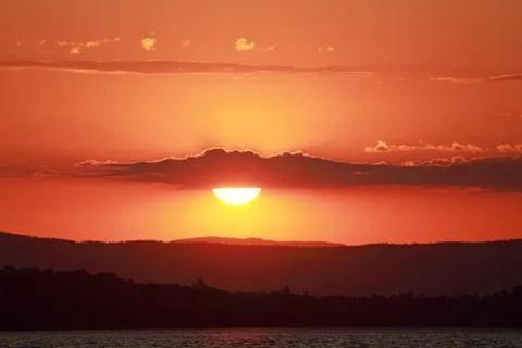 Sunset on Lake Stock Photos