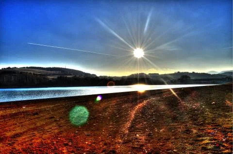 Sunset at the Lake Stock Photos