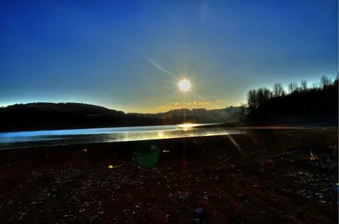 Sunset at the Lake Stock Photos