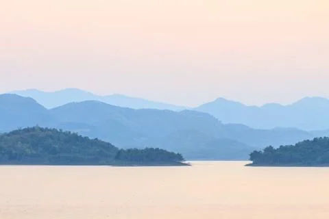 Sunset at lake Stock Photos