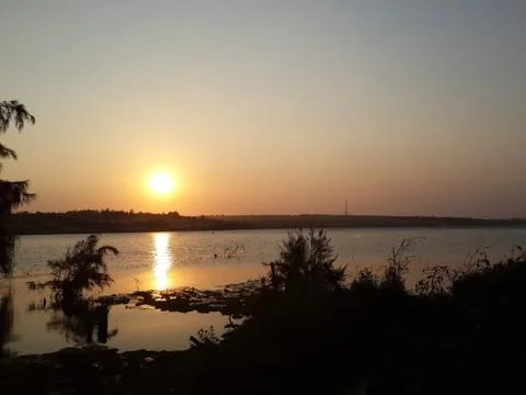 Sunset at Lake Stock Photos