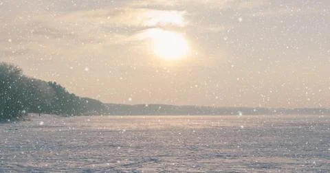 Sunset on The Lake Stock Photos