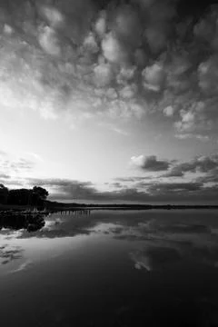 Sunset at the lake Stock Photos