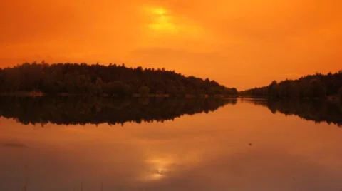 Sunset with Lake Stock-Fotos
