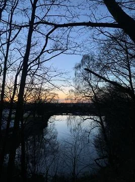 Sunset Lake Stock Photos