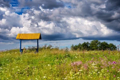 Sunset on the lake Stock Photos